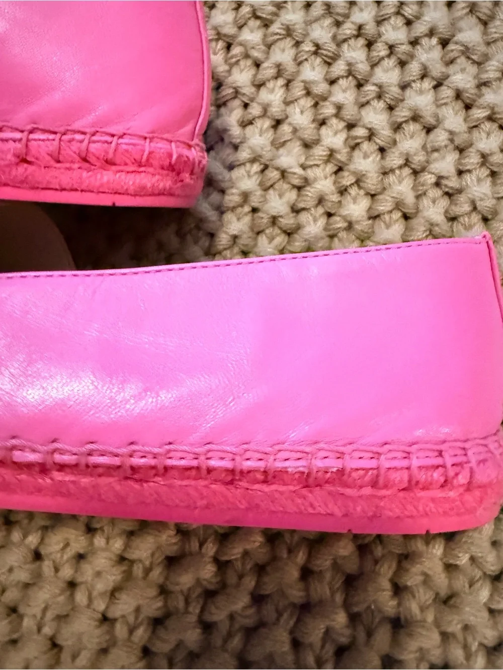 Coach Pink Signature Espadrille Flats